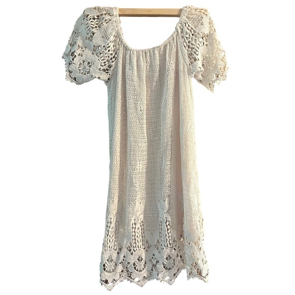 Jen’s Pirate Booty Truth Tunic Boho Cream Mini Dress - Picture 7 of 12